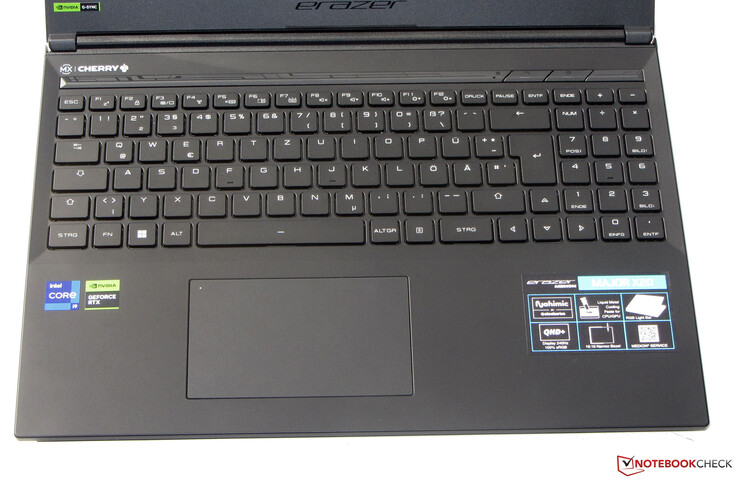 Keyboard of the Medion Erazer Major X20