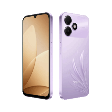 The Oppo K14 Lite in Feather Purple.
