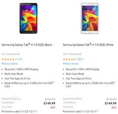 Samsung Galaxy Tab 4 7.0 Black Friday promotion