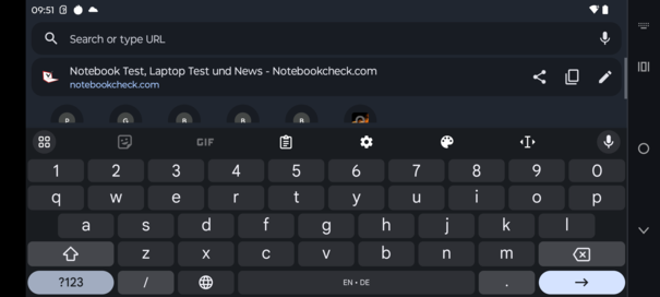 Keyboard horizontal