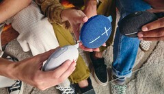 Ultimate Ears's Miniroll portable Bluetooth speaker has a design similar to that of the Google Nest Mini (Image source: Logitech)
