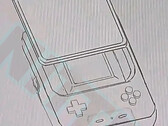 Anbernic's rumoured RG408 has a few strange design elements. (Image source: NITTRX)