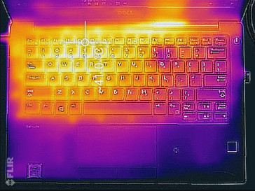 Thermal profile, top of base unit