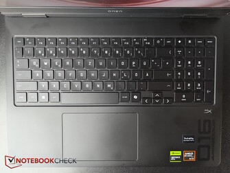 Keyboard layout of the Omen 16 2025