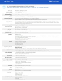 Dell Latitude 5455 - Specifications. (Image Source: Dell)