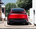 Model Y Performance topping up at a Tesla home charger. (Image source: Tesla)