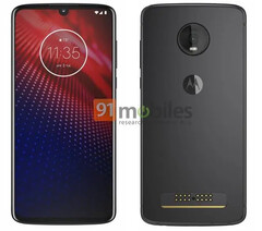 Renders of the Moto Z4. (Source: 91Mobiles)