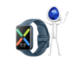 The "OPPO Watch 2" with an Ambiq mascot. (Source: Ambiq)