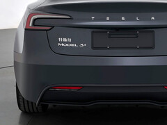 The new Tesla Model 3+ variant badging. (Image source: MIIT)