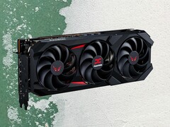 The Radeon RX 9070 GRE is allegedly a cut-down version of the RX 9070 (PowerColor RX 9070 pictured here). (Image source: PowerColor, Unsplash, edited) 