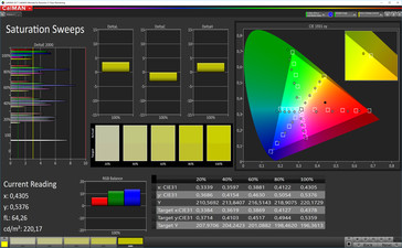 CalMAN: Color Saturation – Adaptive profile