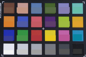ColorChecker: The reference color is displayed in the lower half of each patch