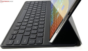 The keyboard props up the tablet at 60 degrees
