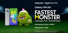 The Galaxy M42 5G is now official. (Source: Amazon.in)
