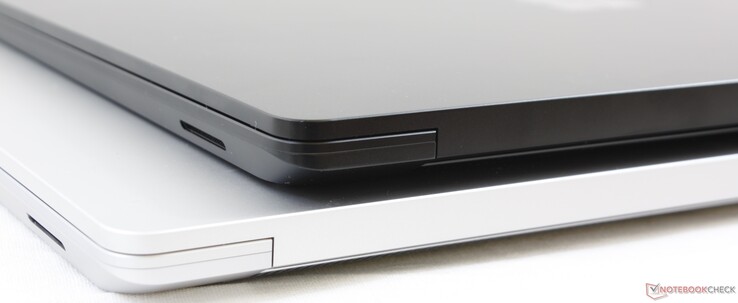 Black 13.5-inch Surface Laptop 3 (top) vs. White 15-inch Surface Laptop 3 (bottom)