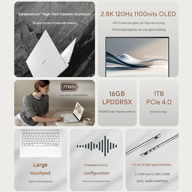 Main highlights of the AMD Zenbook Air 2026 (machine translated)