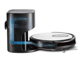 The Medion S40 robot vacuum cleaner comes with a self-emptying docking station. (Image source: Medion)