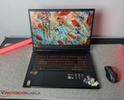 The Acer Nitro V 17 with SD cards on its base