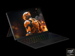 The OneXPlayer Super X will be available on Kickstarter at the end of September 2025. Pictured: a promo picture of the gaming handheld. (Image source: OneXPlayer)