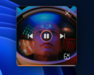 Microsoft showcases the new Media Player's mini player mode, which displays vibrant album art. (Image: Microsoft)