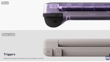 The Retroid Pocket Duo will have stacked shoulder buttons while the Pocket Duo Lite will have in-line buttons.