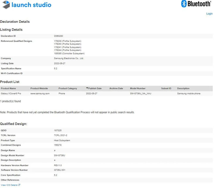 Several "Galaxy XCover6 Pro" variants appear on the Google Play Console and the Bluetooth SIG. (Source: Google Play Console, Bluetooth SIG via MySmartPrice)