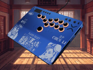 Victrix Pro KO Leverless Fight Stick Street Fighter II: Champion Edition top view at angle