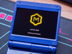 The Anbernic RG34XX SP running muOS Pixie. (Image source: Retro Handhelds)