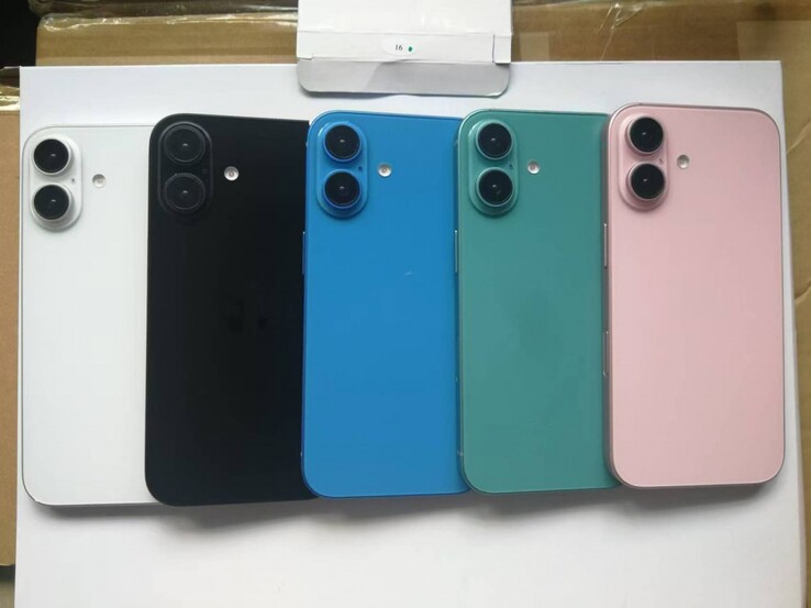 Apple iPhone 16 dummy units. (Image source: Sonny Dickson on X)