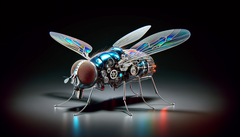 The Chinese micro drone is approximately 0.51 inches long. (Image source: DallE3)