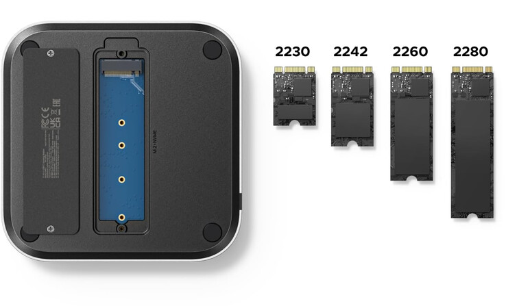 Ugreen's Mac mini dock supports all popular M.2 SSD sizes. (Image source: Ugreen)