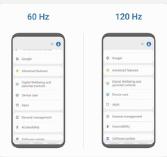 The Note 20 Ultra will feature 120 Hz and QHD+, but not both at the same time (Image source: @UniverseIce)
