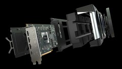 The liquid-cooled RX 6900XT currently costs more than the GeForce RTX 3090 in India, despite delivering worse performance (Image source: AMD)