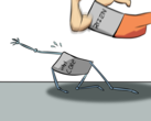 A caricature of AMD crushing Intel's failing CPUs. (Image source: Own)