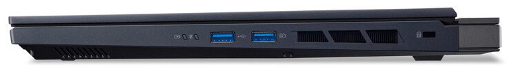 Right side: 2x USB 3.2 Gen 2 (USB-A), slot for a Kensington lock