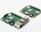 The Raspberry Pi 3 Model A+ (right) is noticeably smaller than the already tiny Model B+. (Image source: Raspberry Pi Foundation)