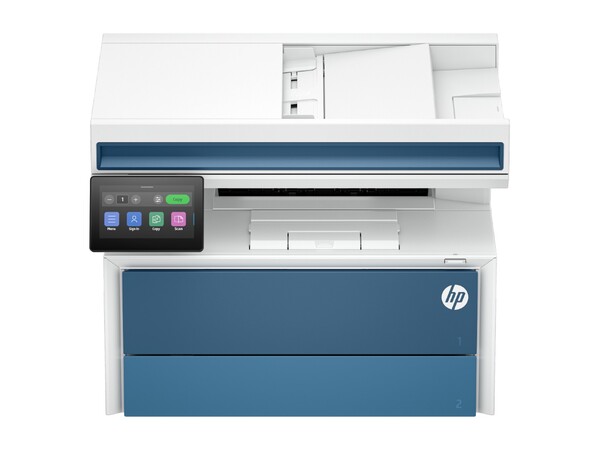 The HP LaserJet Pro MFP 4112fdw is capable of printing, copying, scanning, and faxing.