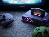 A picture of the ModRetro M64 with its controllers