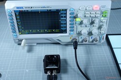 PDA100A2 used as photodetector with the Rigol DS1202 ZE oscilloscope