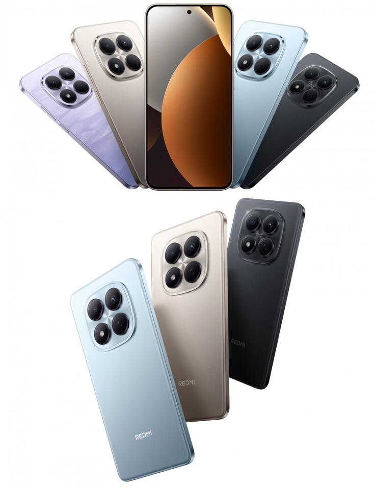 Global Redmi Note 15 Pro series color options (Image source: Xiaomi via GSMArena)