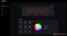 RGB can be set on a per-key basis, and a custom RGB preset can be saved to the keyboard.  