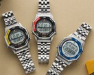 From the left: Seiko SMGG17 (yellow/black), SMGG19 (red/black), and SMGG21 (blue/silver).
