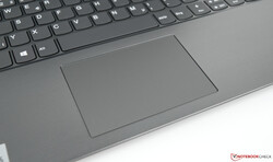 A close-up of the trackpad on the ThinkBook 15