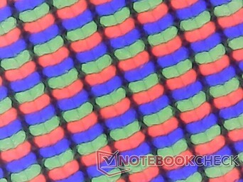 Crisp subpixels with surprisingly minimal graininess despite the matte overlay