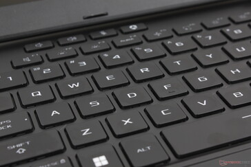 Keys offer 1.7 mm of travel compared to