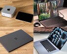 Collage of Apple Mac mini, MacBook Air, and MacBook Pro setups that could resemble the upcoming M5 lineup (Image source: Notebookcheck)