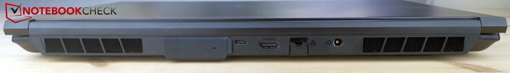 Rear: Power port, LAN, HDMI 2.1, USB-C 3.2 Gen2×1 (DisplayPort 1.4a, G-SYNC), OASIS connection