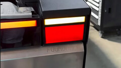 The Cybertruck blinkers had to be adjusted to European standard (Image source: EV Repair Garage/YT)