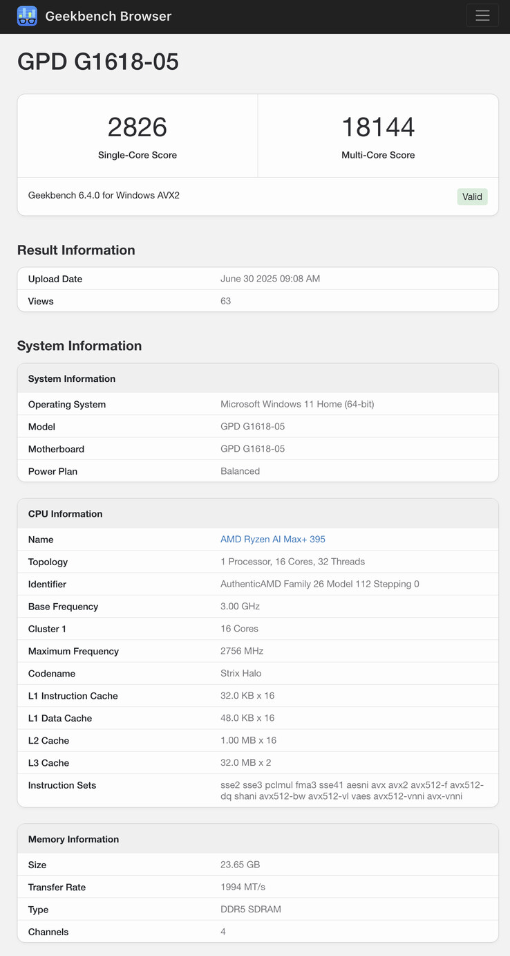 (Image source: Geekbench)