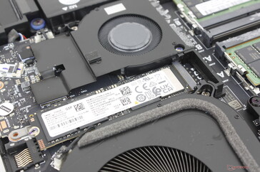 Primary M.2 2280 PCIe5 x4 slot (with heat spreader removed)